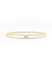 Engraved Texture Light Luxury 18K Gold Lab-Grown Bracelet 1ct D IGI
