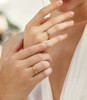 Staying Together Sweetly Design 18K Lab-Grown Diamond Wedding Ring Women and Men