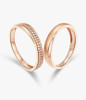 Matte and Glossy Craftsmanship 18K Rose Gold Lab-Grown Diamond Wedding Ring Women and Men E VS1 IGI
