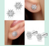 Staggered Inlay Design 18K Gold Lab-Grown Diamond Earring 0.9ct E VS1 IGI
