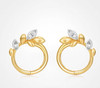 Unique and Elegant Wheat Round 18K Gold Lab-Grown Diamond Earring 0.1ct IGI
