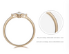 Clover 18K Rose Gold Lab-Grown Diamond Ring 0.25ct IGI