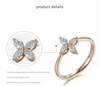 Clover 18K Rose Gold Lab-Grown Diamond Ring 0.25ct IGI