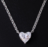 Classic Heart 18K White Gold Lab-Grown Diamond Necklace D VS1 IGI