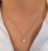 Perfume Bottle 18K White Gold Lab-Grown Diamond Necklace 1ct D VS1 IGI