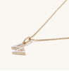 18K Gold Lab-Grown Diamond Initial Letter Pendant