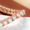 925 Sterling Silver, 18K Rose Gold, 18K Yellow Gold Plated Sparking Moissanite Tennis Bracelet