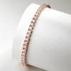 925 Sterling Silver, 18K Rose Gold, 18K Yellow Gold Plated Sparking Moissanite Tennis Bracelet