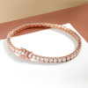 925 Sterling Silver, 18K Rose Gold, 18K Yellow Gold Plated Sparking Moissanite Tennis Bracelet