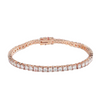 925 Sterling Silver, 18K Rose Gold, 18K Yellow Gold Plated Sparking Moissanite Tennis Bracelet