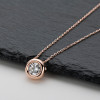 Radiant Bezel Set Moissanite Collier Necklace