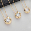 Radiant Bezel Set Moissanite Collier Necklace