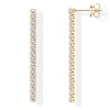 2.5mm Sparkling Moissanite Drop Tassel Earrings