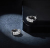 Double Row Pave Sparkling Moissainite Diamond Hoop Earrings