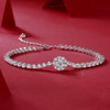 0.50 CTW Sparkling Round Pave Moissainite Collier Tennis Bracelet