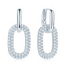 Sparkling Double Drop Link Earrings