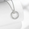 Classic Signature Round O Sparkling Moissanite Necklace