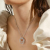 Sparkling Encircled Eternity Pave Necklace