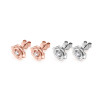 Vintage Rose Flower Moissanite Stud Earrings