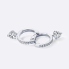 Sparkling Heart Halo Hoop Earrings