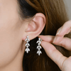 Sparkling Herbarium Chandelier Hanging Drop Moissanite Earrings