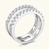 Sparkling Double Row Connecting Moissanite Ring