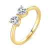 Sparkling 14k Gold Plated Moissanite Bow Ring
