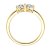 Sparkling 14k Gold Plated Moissanite Bow Ring