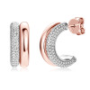 Two-tone Imitation Hoop Entwined Sparkling Moissanite Studs