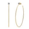 60mm Large Hanging Moissanite Hoops