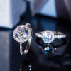 Vesper moissanite ring detail