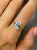 Elara sterling silver solitaire ring detail
