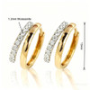 Odette gold tone moissanite hoop earrings