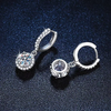1ct Round Moissanite Earrings for Women