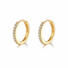 Gold-Tone Cubic Zirconia Huggie Hoop Earrings product image