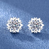 Classic mini huggie hoop earrings in silver tone