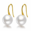White 8–9mm Freshwater Pearl Drop Earrings in 925 Sterling Silver product image