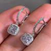 3ct total moissanite drop earrings in sterling silver