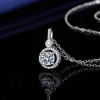 Cubic Zirconia Pendant Necklace in Silver Tone product image