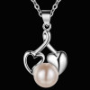 Freshwater Pearl Pendant Necklace in 925 Sterling Silver – product view 3