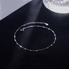 Charm anklet for women in silver tone