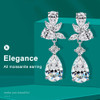 All moissanite 8.8ct stud earrings detail