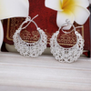 Elise Polished Statement Earrings for Women – Silver Tone