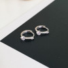 Olive Polished Statement Earrings for Women – Silver Tone