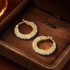 Piper Moissanite Huggie Earrings for Women – Gold Tone