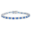 Violet Sapphire Tennis Bracelet for Women – Silver Tone