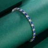 Violet Sapphire Tennis Bracelet for Women – Silver Tone
