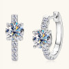 Wren Moissanite Hoop Earrings for Women – Silver Tone