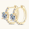 Wren Moissanite Hoop Earrings for Women – Silver Tone