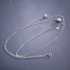 Aster Freshwater Pearl Chain Necklace for Women – Silver Tone